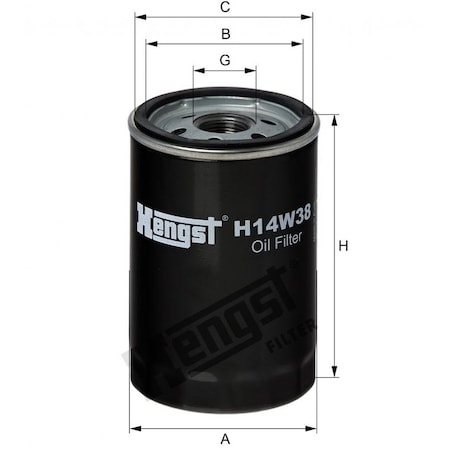 Hengst Oil Filter, H14W38 H14W38